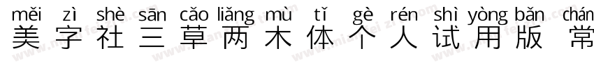 美字社三草两木体个人试用版 常规体字体转换